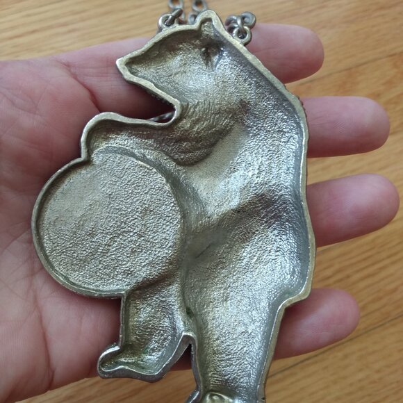 Vintage German Bear Necklace Ka Ge Blau-Weiss Durlach 1951 Festival Souvenir - Picture 7 of 12